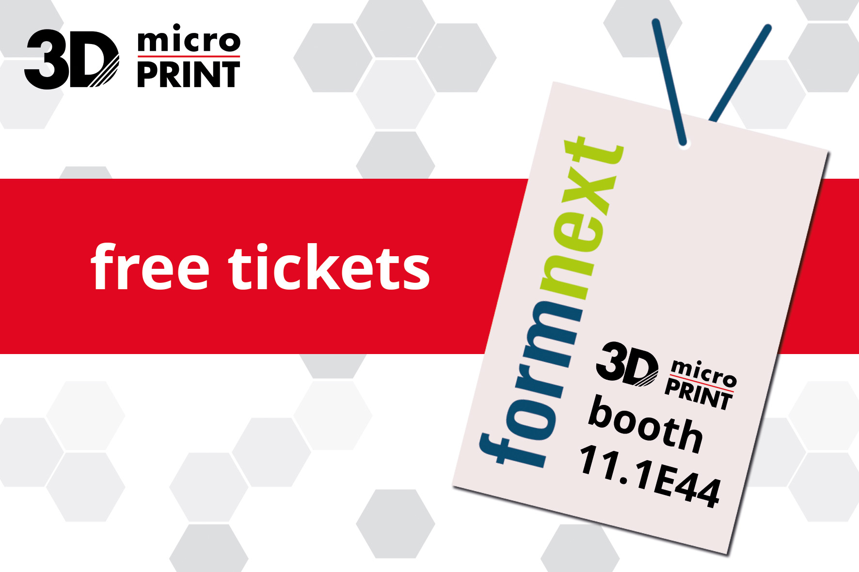 Post Free Tickets Formnext 3D MicroPrint GmbH